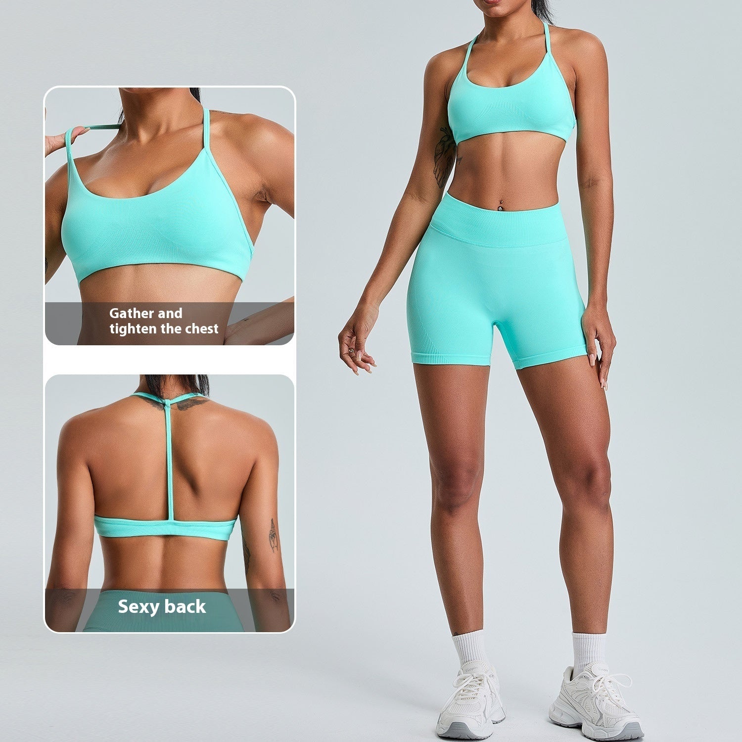 Seamless Sports H-shaped Back Yoga Bra