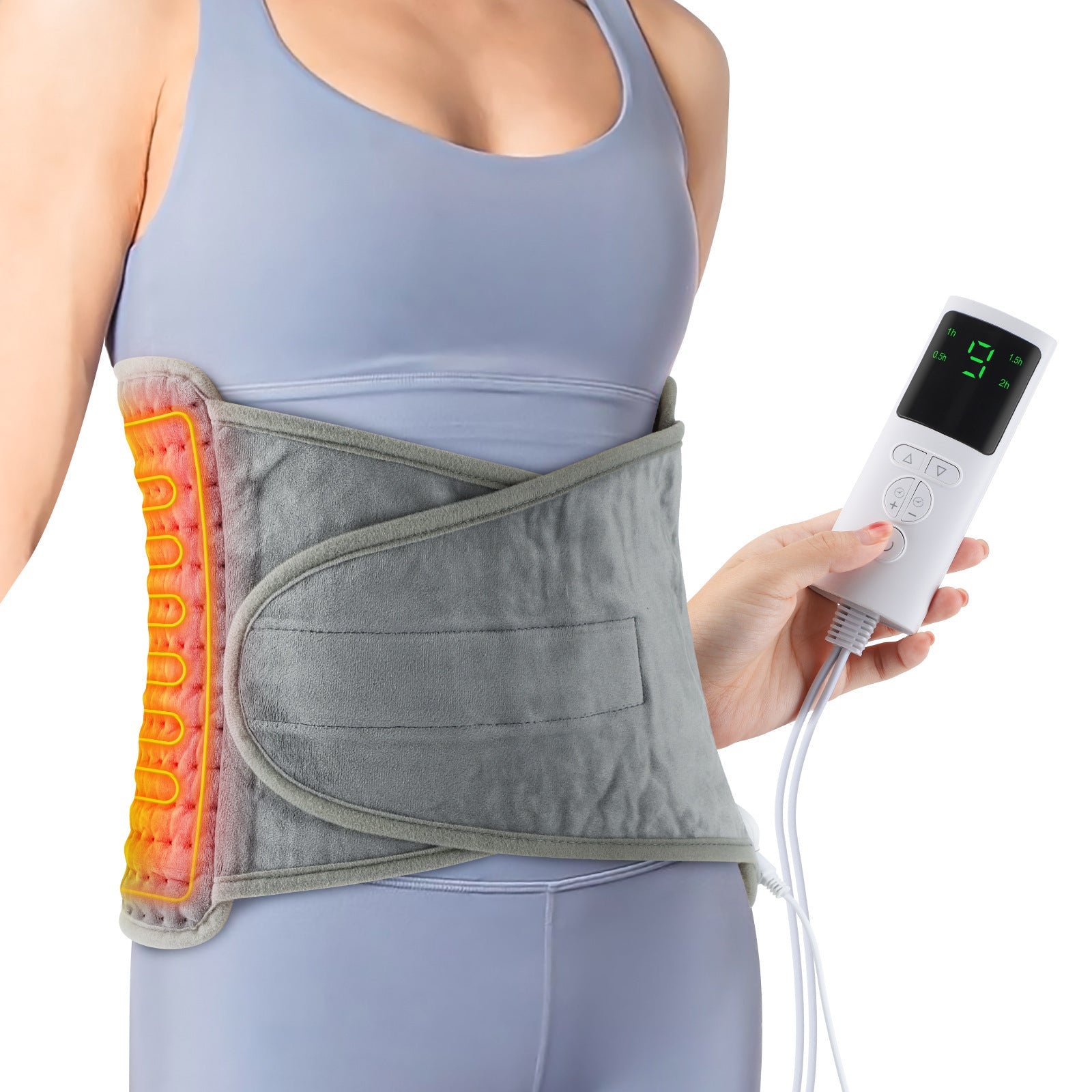 Back Heating Lumbar Support Pad Heated Waist Brace With Adjustable Temperature