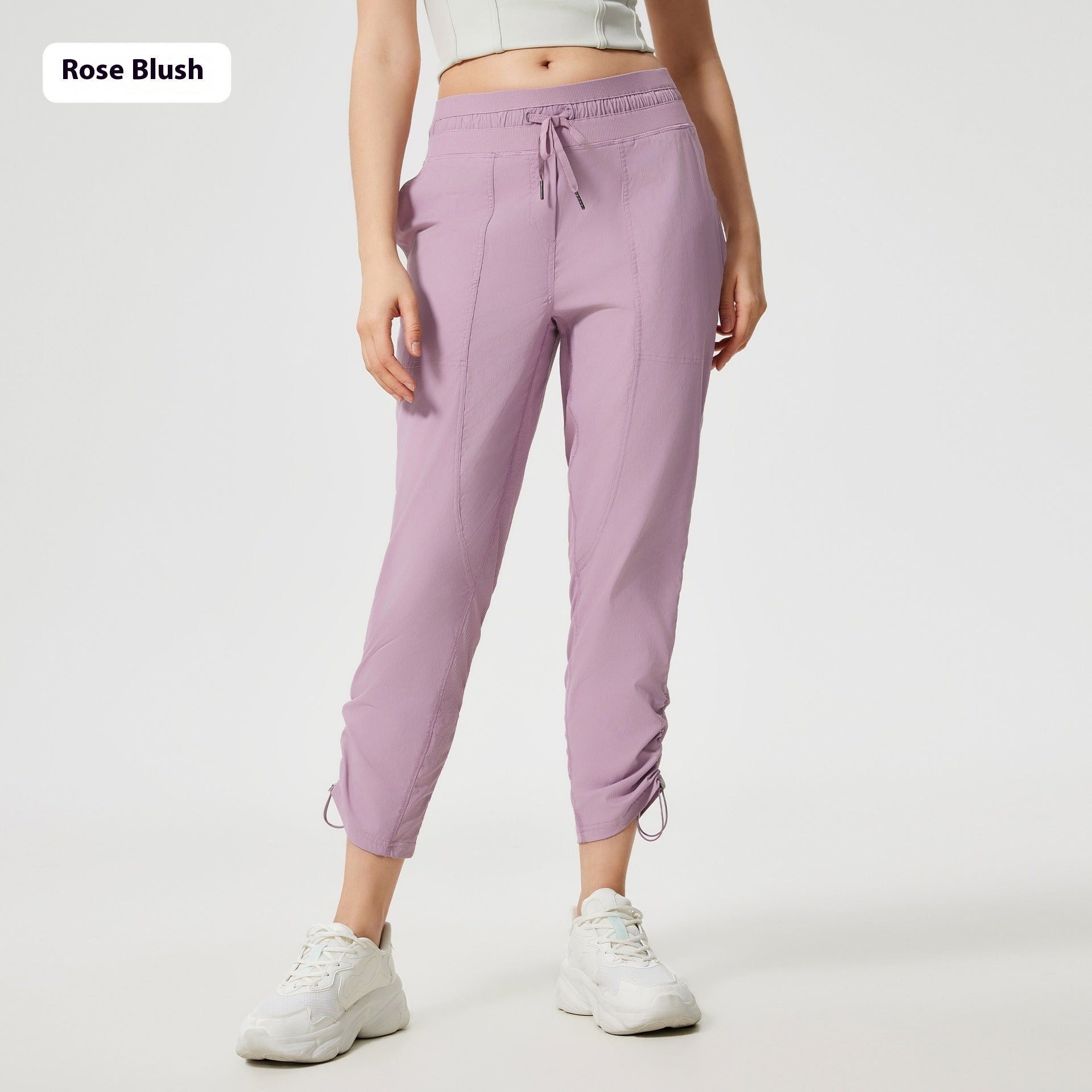 Quick-drying Breathable Running Fitness Straight Cropped Pants