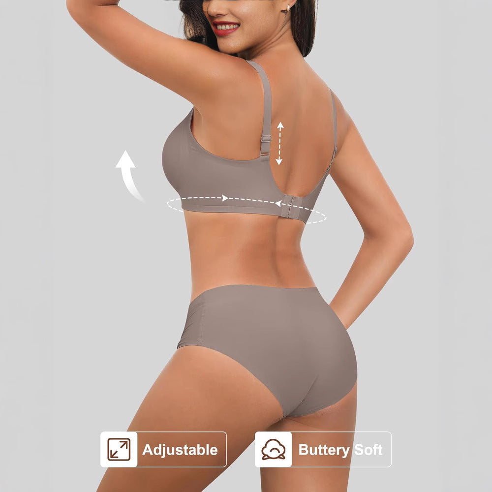 No Steel Ring Gathering Seamless Bra