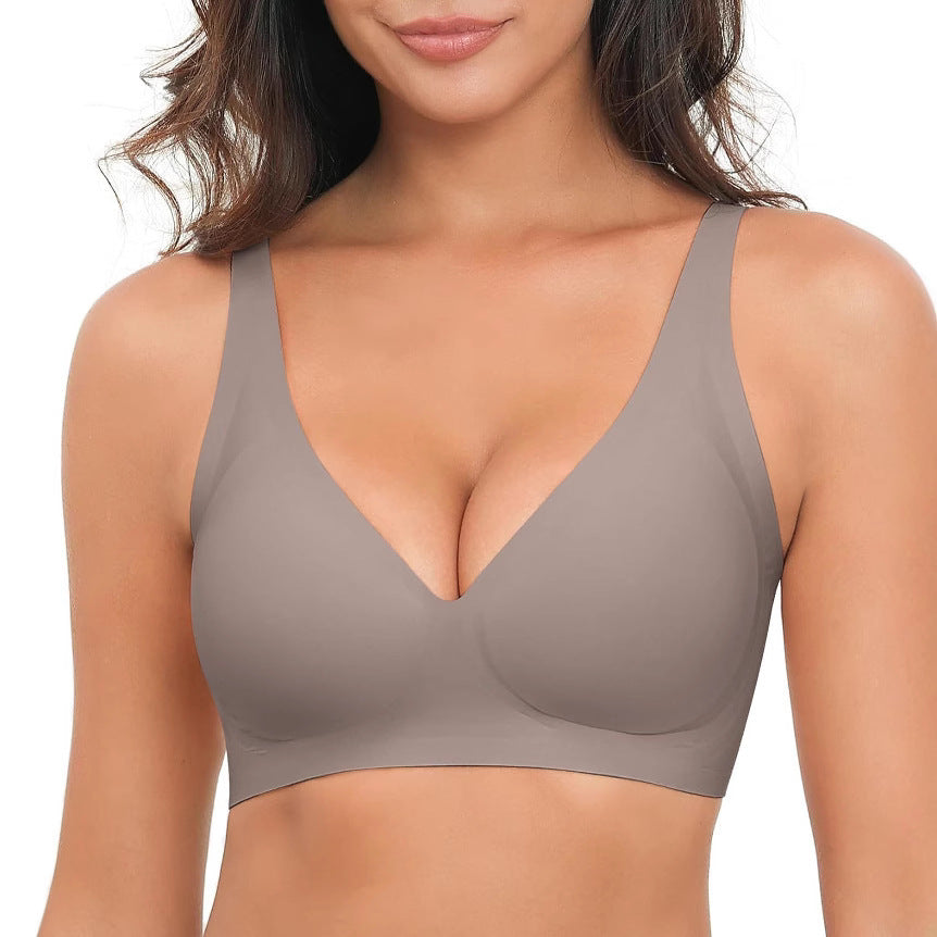 No Steel Ring Gathering Seamless Bra