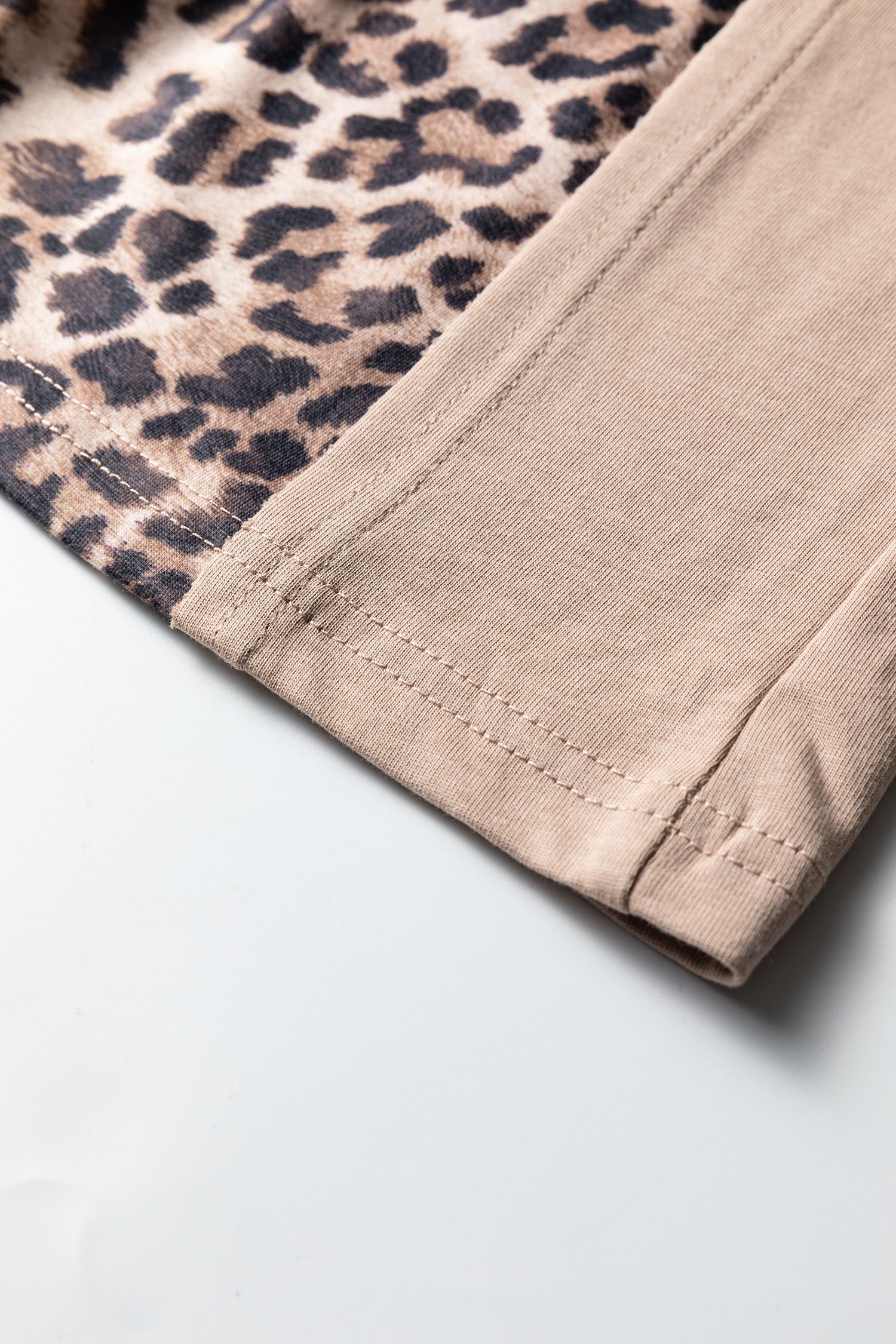 Straw Yellow Mineral Wash Leopard Patchwork Wide Leg Pants