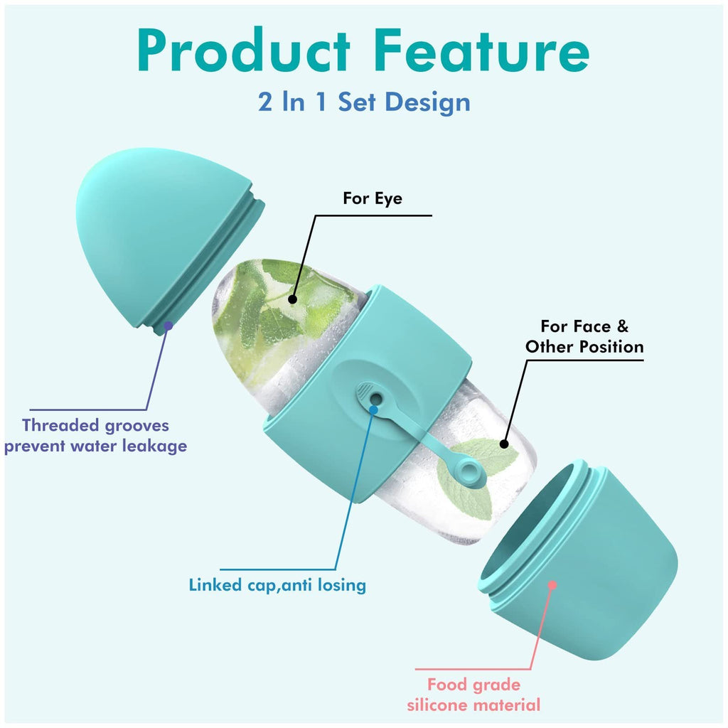 Silicone Ice Face Roller Contour Dark Circles Massage Skin Beauty Facial Roller