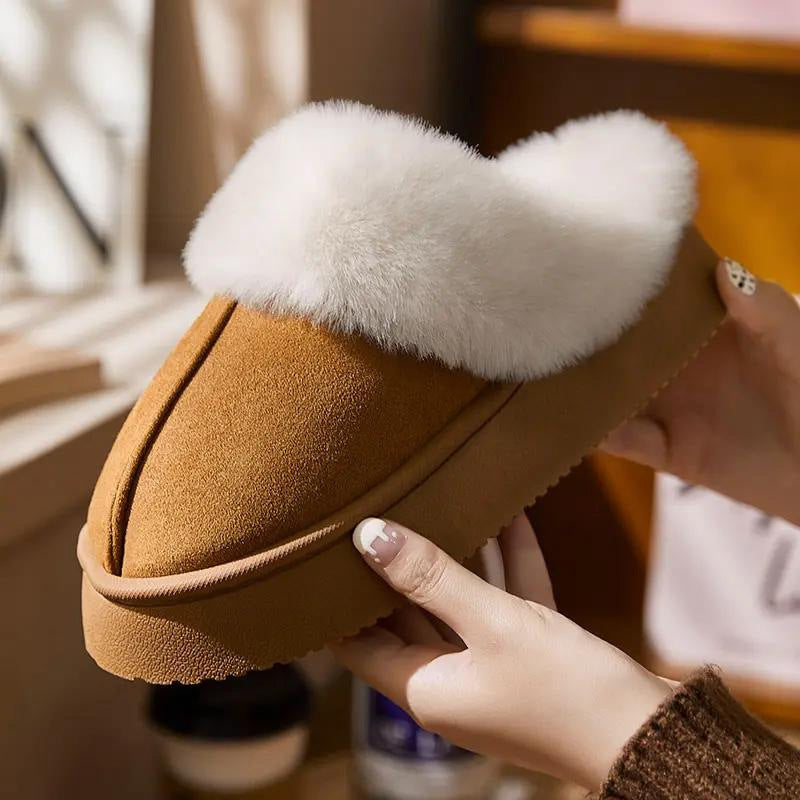 Indoor Warm Anti-slip Thick Sole Cotton Slippers