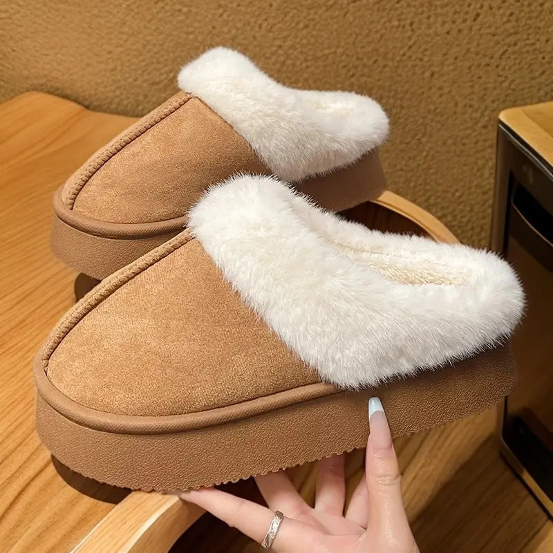 Indoor Warm Anti-slip Thick Sole Cotton Slippers