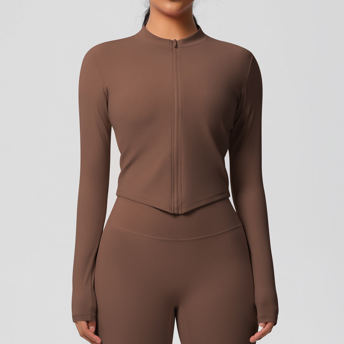 Sporty Tight Long Sleeve Yoga Wear Top