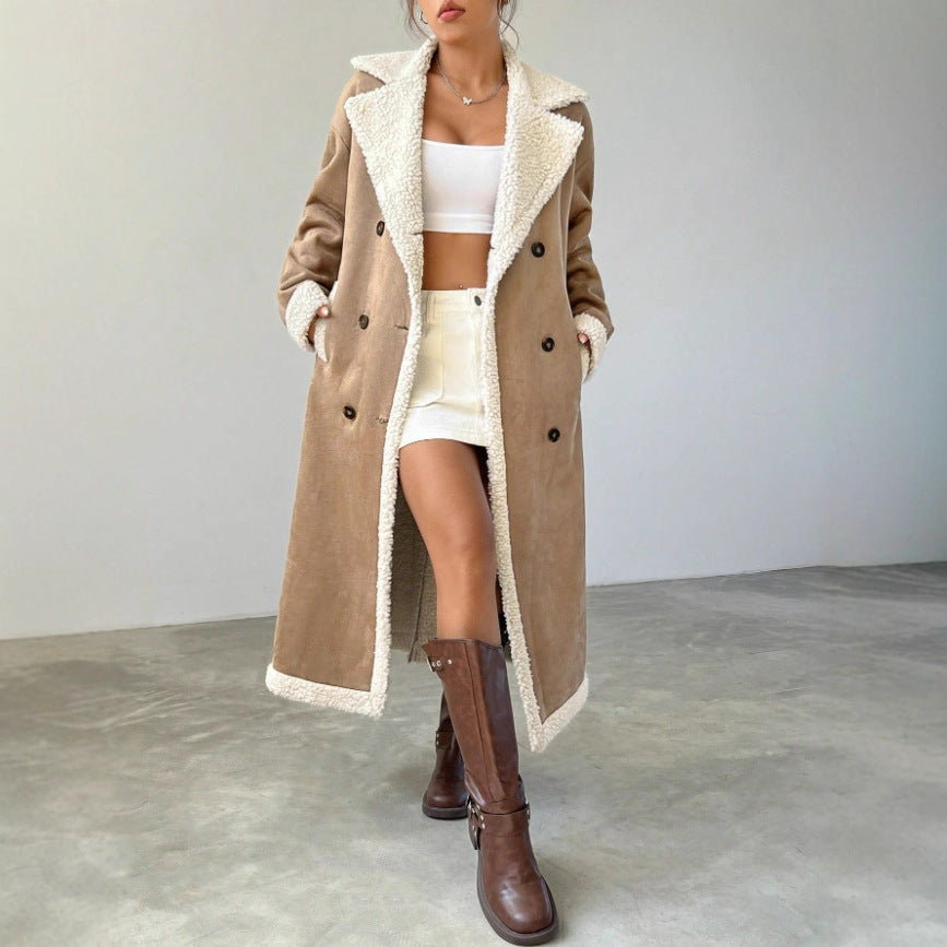 Fur Velvet Long Coat