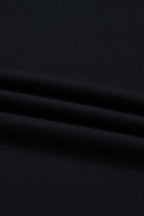 Black Floral Patchwork Short Sleeve T Shirt Loose Maxi Dress