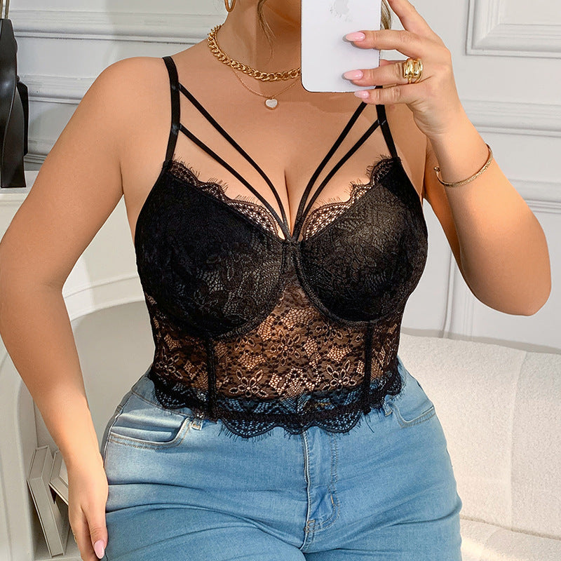 Lace Fishbone Bra Camisole