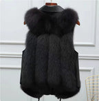 Fur Vest Short Coat Autumn And Winter New Patchwork Winter Fox Fur Jacket Women Short Artificial Fur Coat Elegant Female Warm Vest