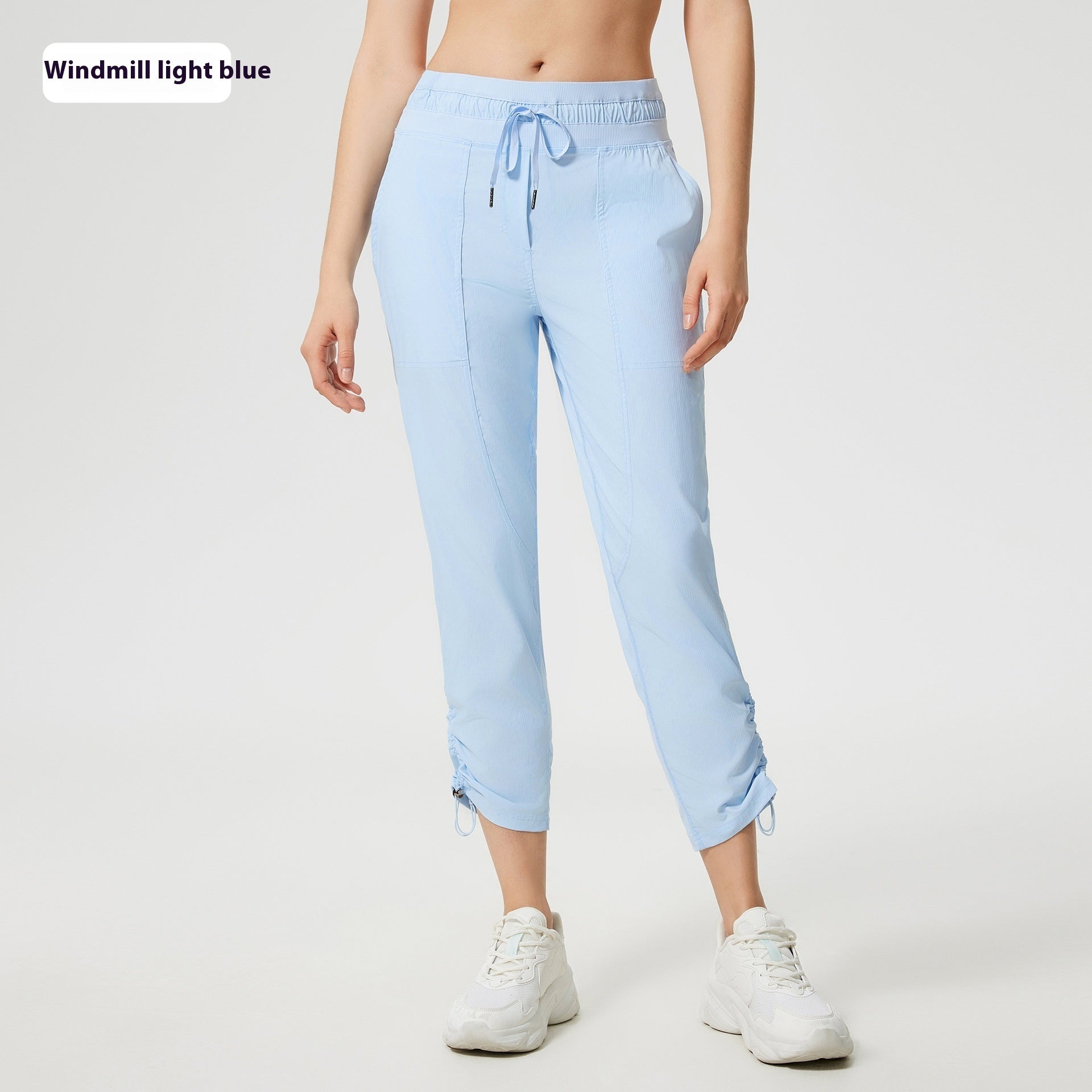 Quick-drying Breathable Running Fitness Straight Cropped Pants