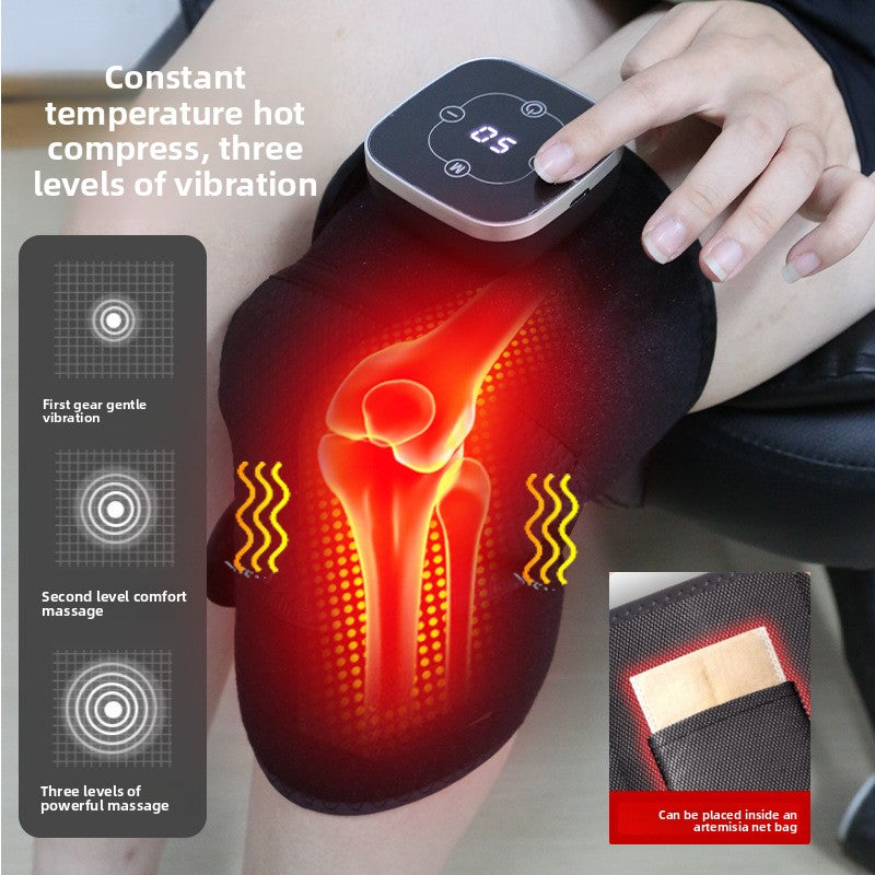 Electric heating massage knee pad
