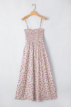 Multicolour Bohemian Ditsy Floral Smocked Fit Flare Sundress