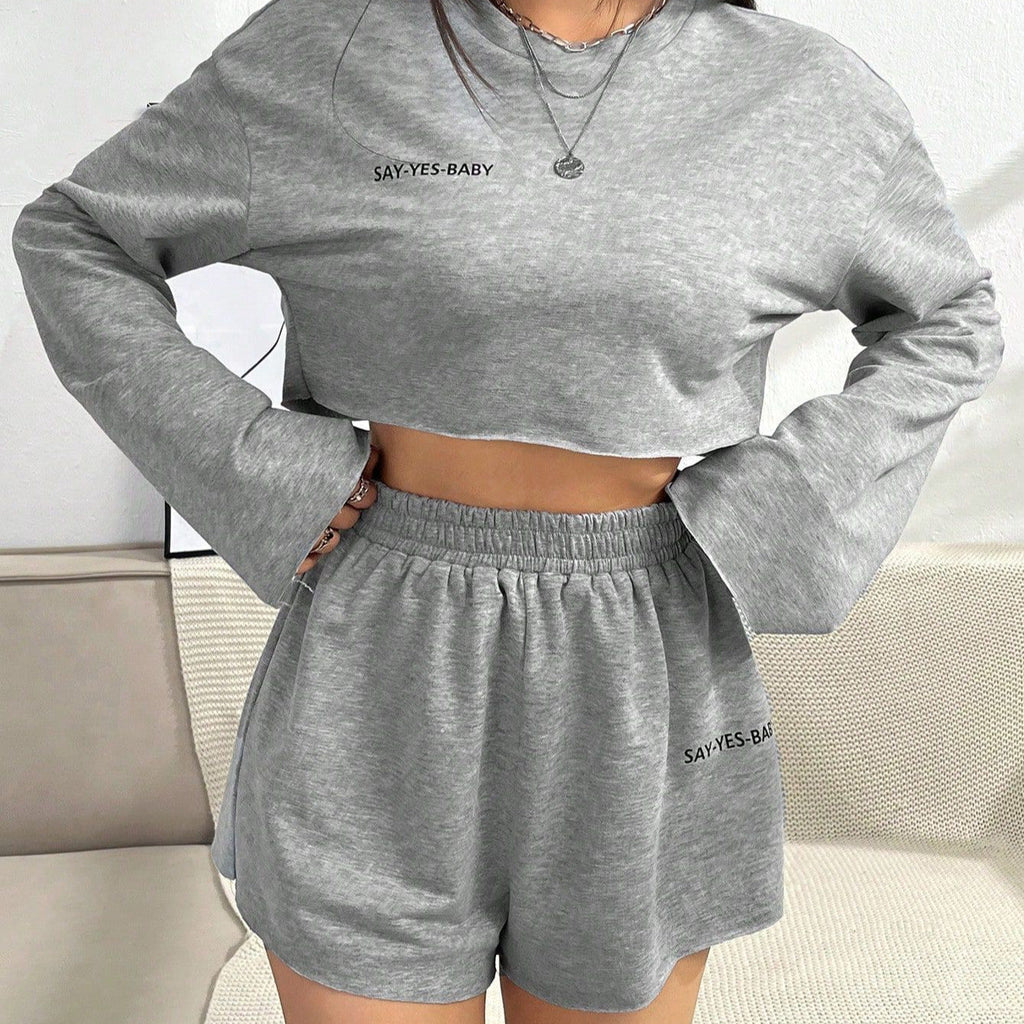Long-sleeved T-shirt Short Suit