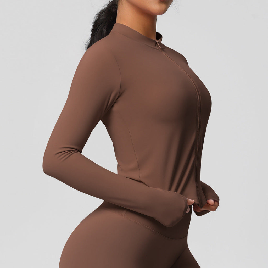 Sporty Tight Long Sleeve Yoga Wear Top
