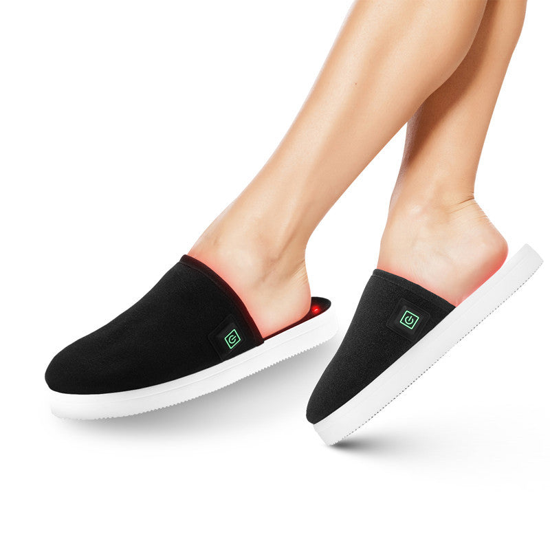 Large red infrared light therapy slippers