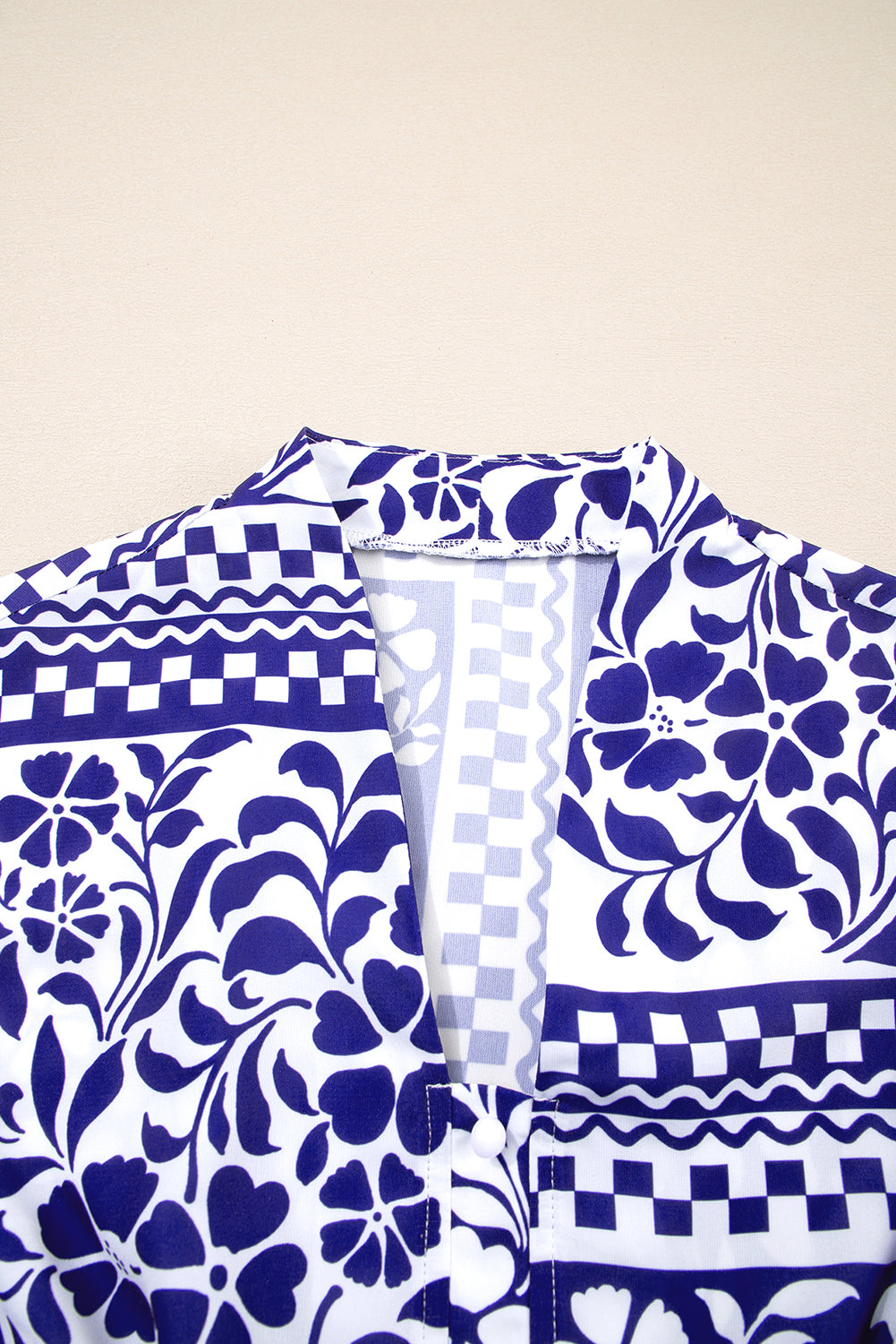 Dirty blue Shirred Waist V Neck Sleeveless Floral Print Midi Dress