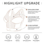 Lace Wireless Body Shaping Underwear Front Row Buttons Bra