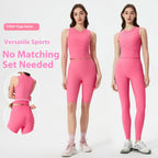 Exercise Yoga Clothes Suit High-waisted Trousers Vest