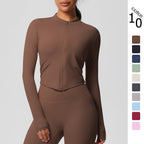 Sporty Tight Long Sleeve Yoga Wear Top