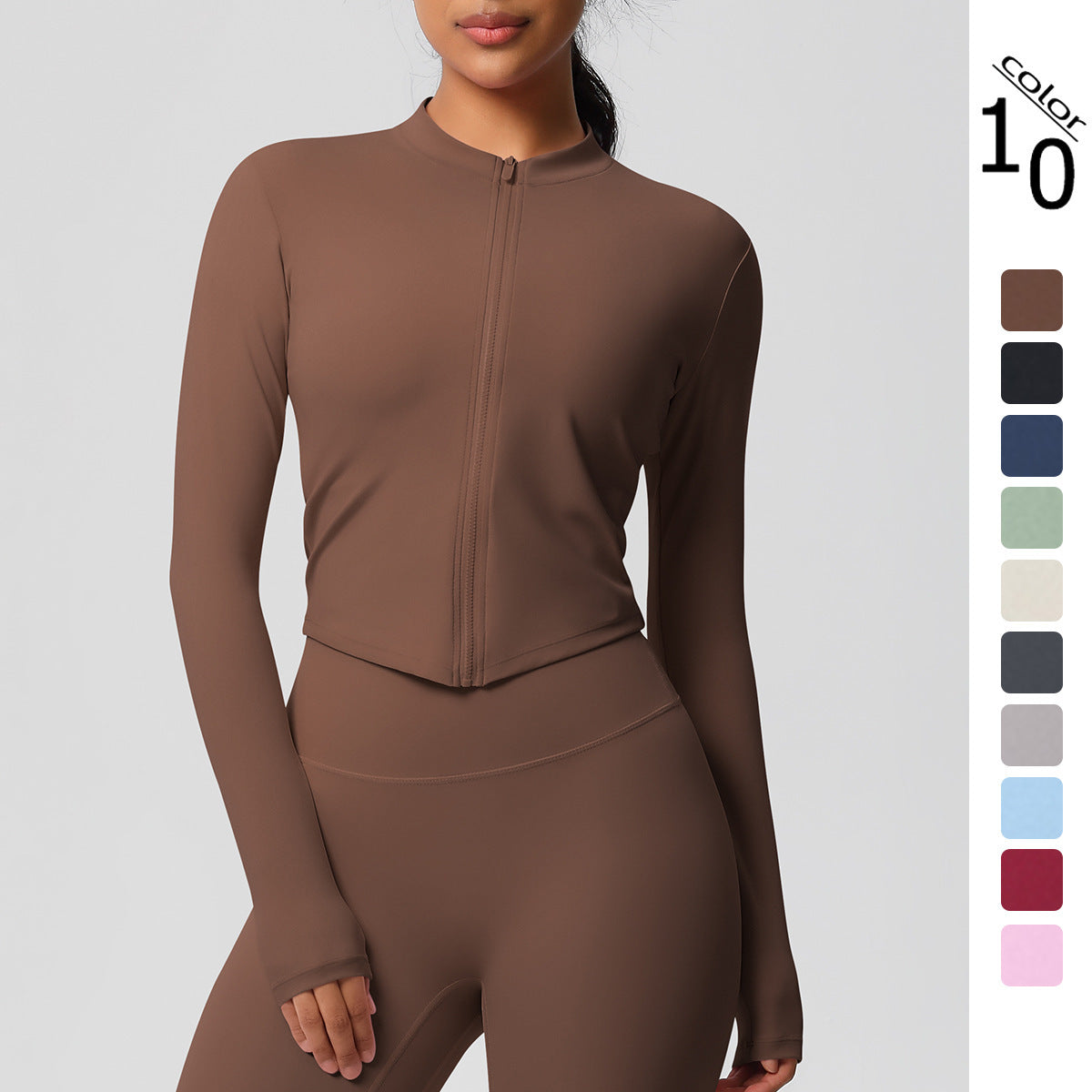 Sporty Tight Long Sleeve Yoga Wear Top