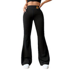 Casual High Waist Hip Lift Bootcut Trousers