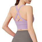 Cross Back Shockproof Yoga Bra