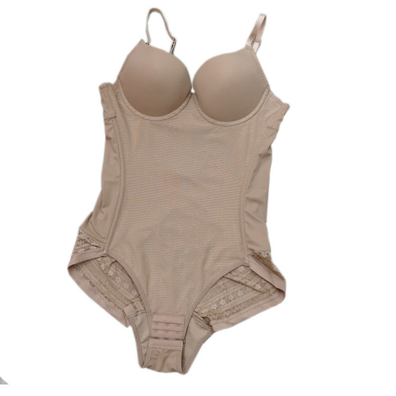 Lace Sling Seamless With Bra Jumpsuit Shapewear