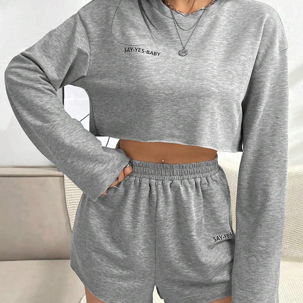 Long-sleeved T-shirt Short Suit