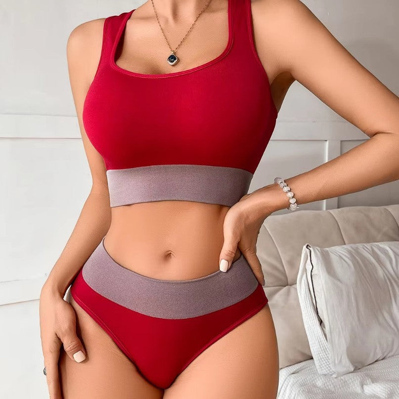 Color Matching  Seamless Bra Suit