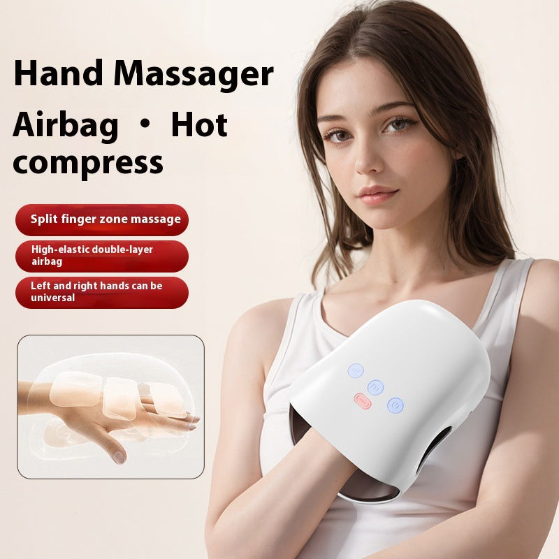 Hand massage heating device