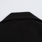 Elegant Blended Textile Scarf Overcoat Coat