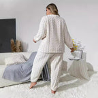 Plush Crew Neck Casual Long Sleeve Two-piece Pants