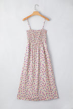 Multicolour Bohemian Ditsy Floral Smocked Fit Flare Sundress