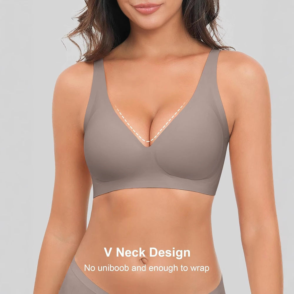 No Steel Ring Gathering Seamless Bra
