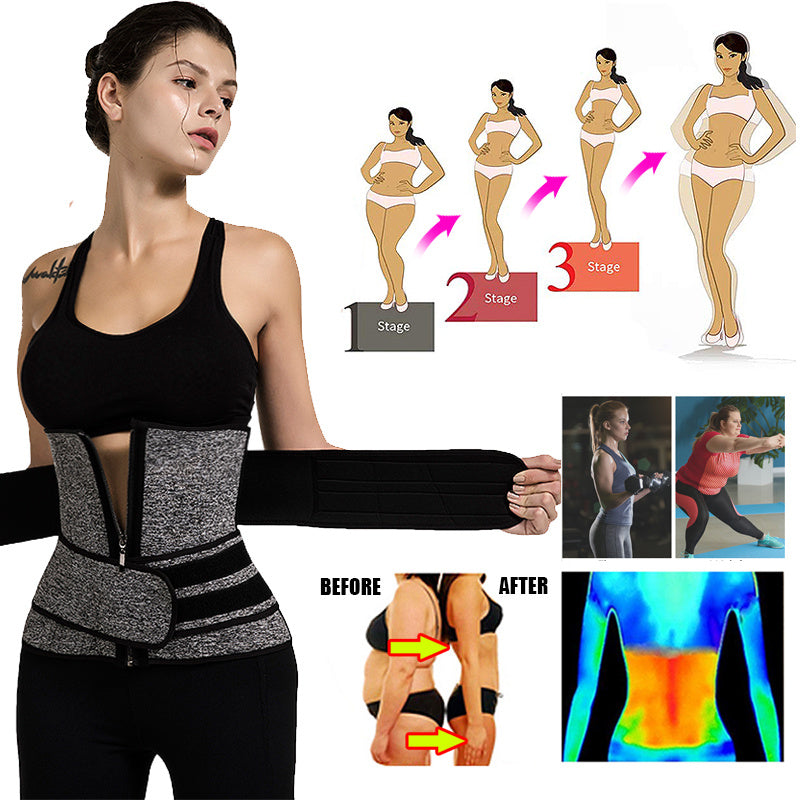 Tummy Sweat Shapewear Bodysuits Slimming 2-3 Belts Workout Shaper Corset