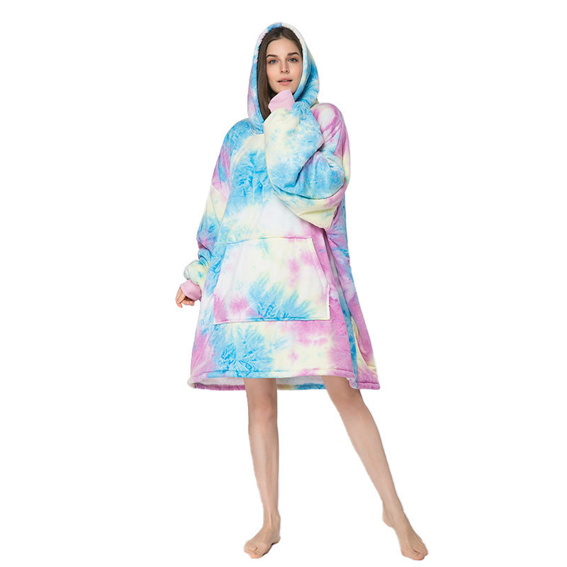 Pullover Sweater Hooded Wearable Blanket