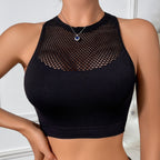 Vest Bra Full Cup Midriff Outfit Hollow Out