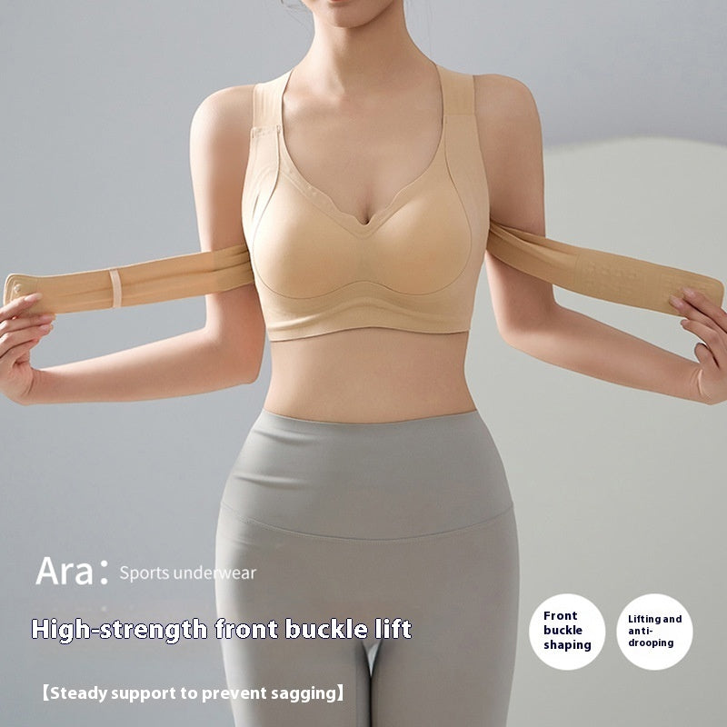 Yoga Front Cross Buckle Back Shaping Bra