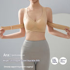 Yoga Front Cross Buckle Back Shaping Bra