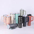 40 Oz Tumbler With Handle Straw Insulated, Stainless Steel Spill Proof Tumbler With Lid