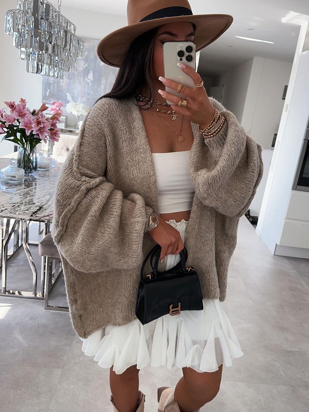 Oversized Knit Casual Women's Sweater