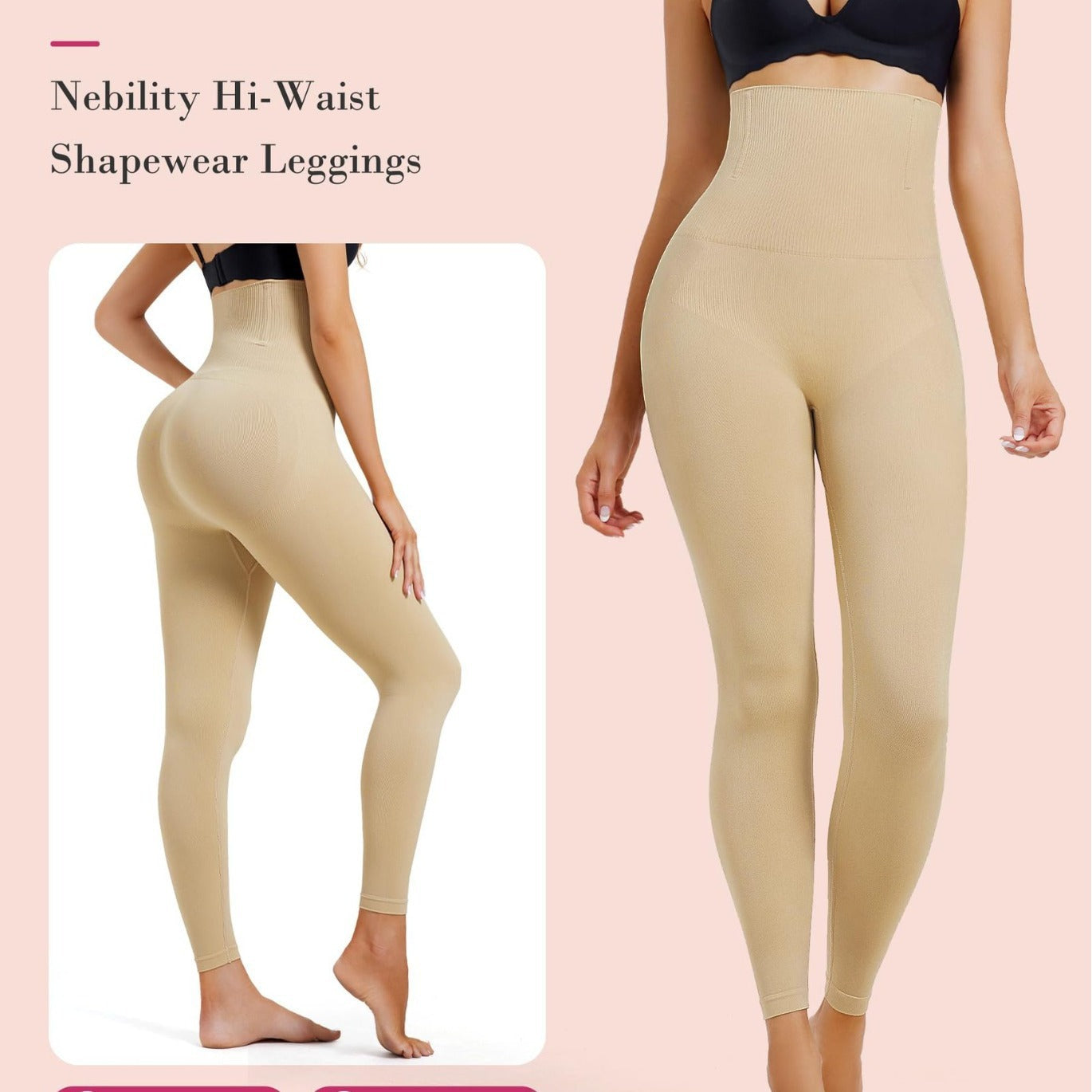 High Waist Cropped Pants High Elasticity Waist Slimming And Belly Contracting