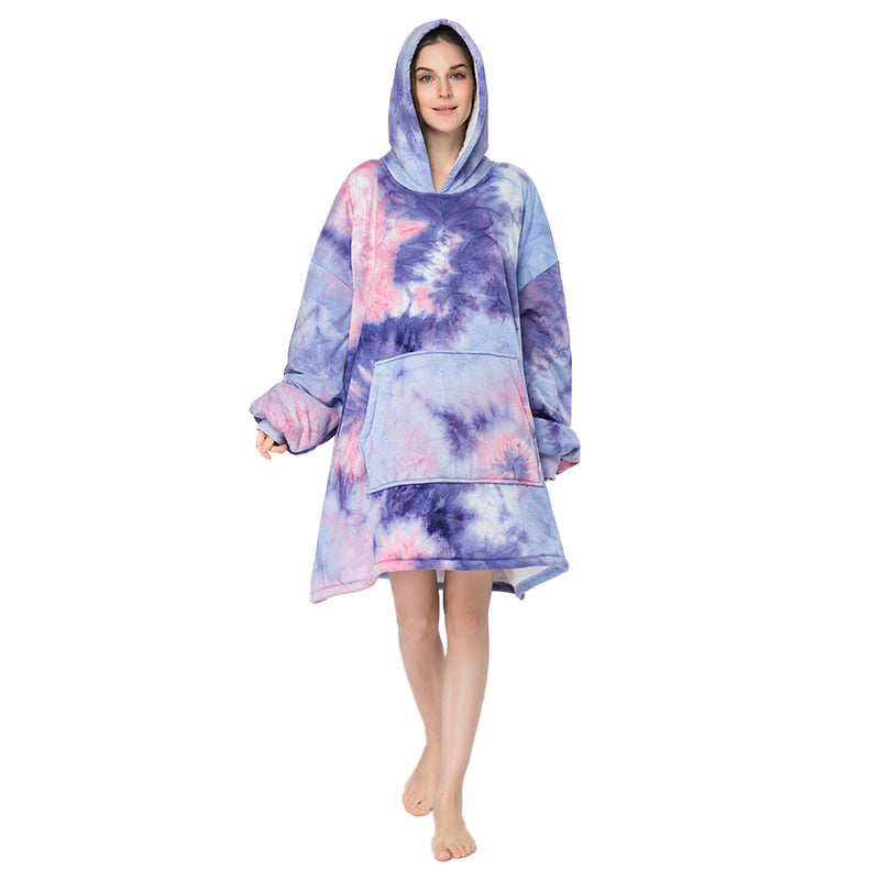 Pullover Sweater Hooded Wearable Blanket
