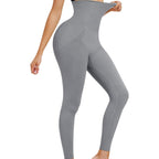 High Waist Cropped Pants High Elasticity Waist Slimming And Belly Contracting