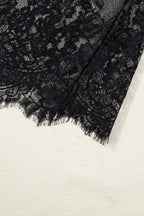 Black Floral Patchwork Short Sleeve T Shirt Loose Maxi Dress