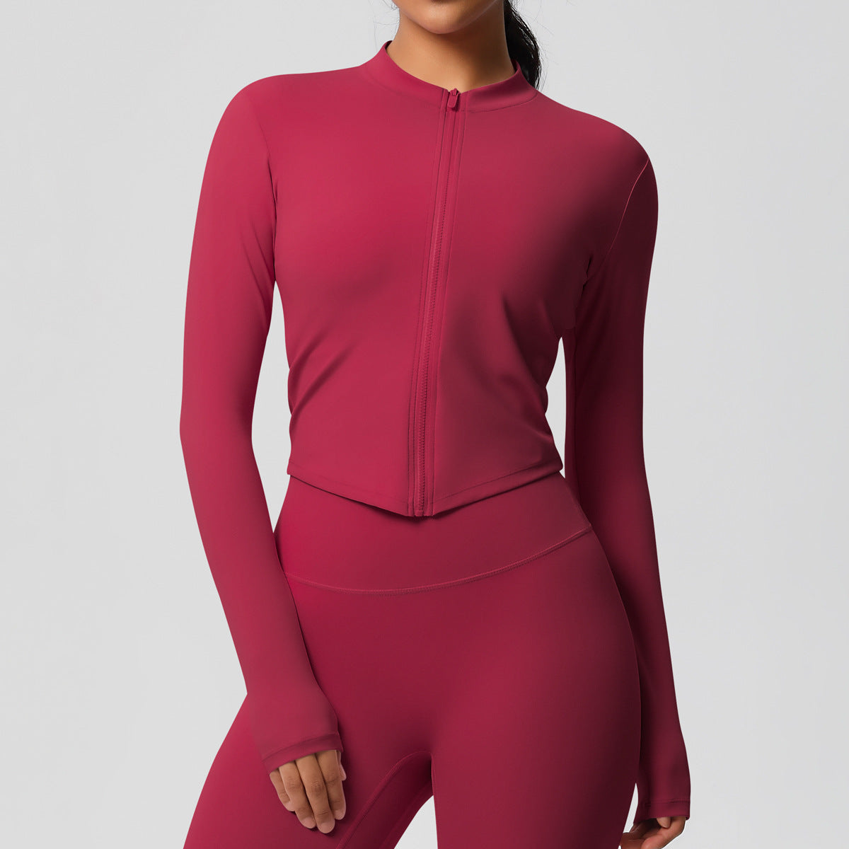 Sporty Tight Long Sleeve Yoga Wear Top