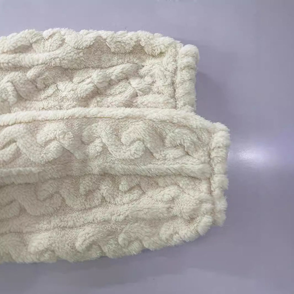 Plush Crew Neck Casual Long Sleeve Two-piece Pants