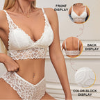 Lace Without Steel Ring Bra Panties Set
