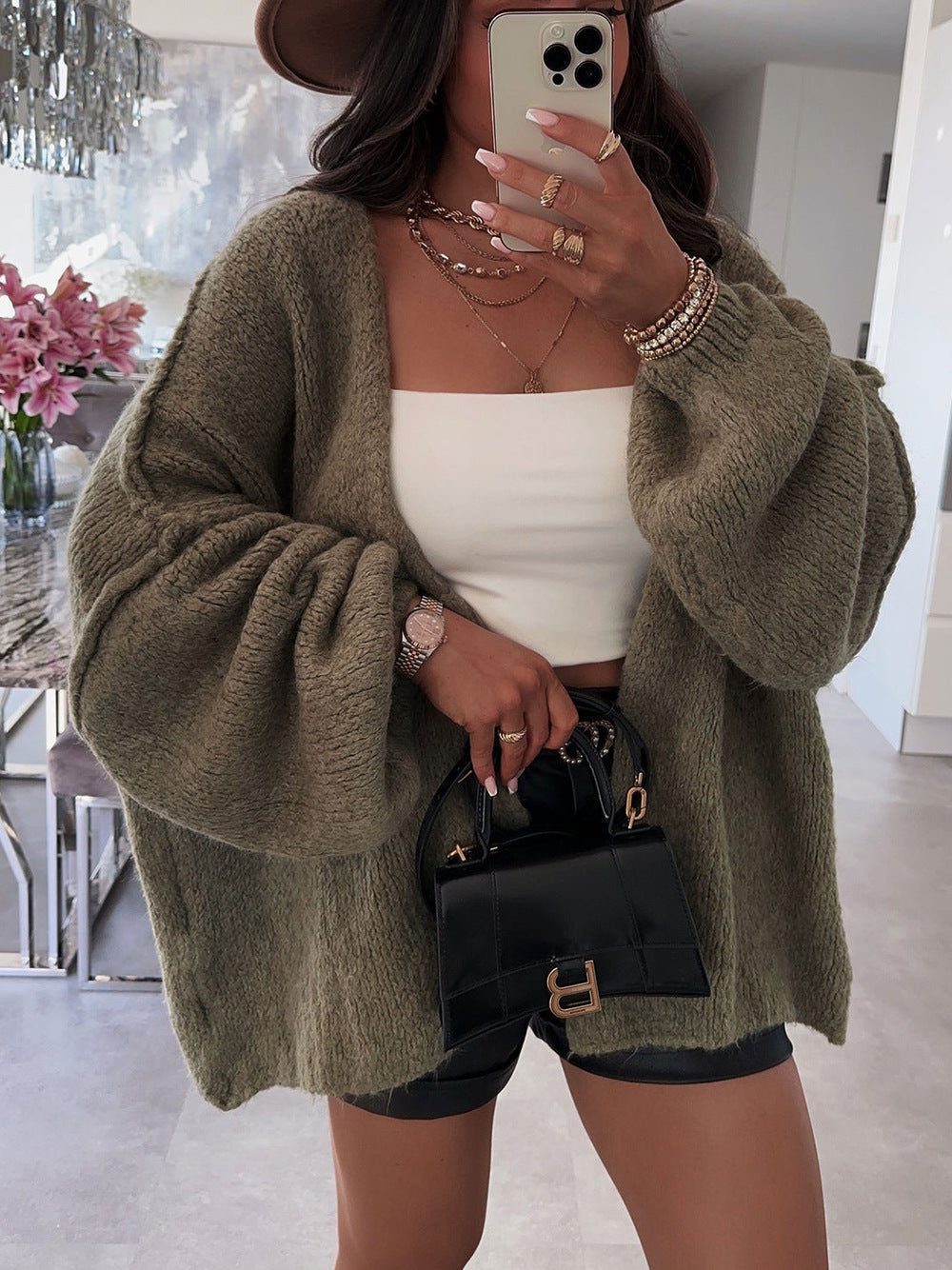 Oversized Knit Casual Women's Sweater